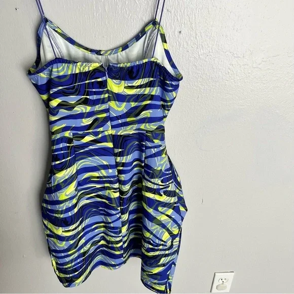 PrettyLittleThing Blue Zebra Print Strappy Corset Bodycon Dress - Picture 12 of 16